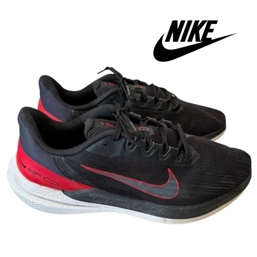 Nike Air Zoom Winflo 9 'Black University Red' DD6203-003 Men's Sneakers 12